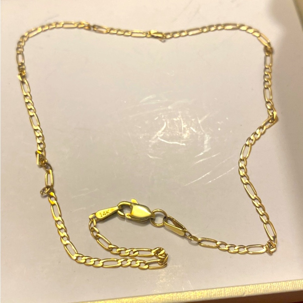 14k yellow gold adjustable anklet